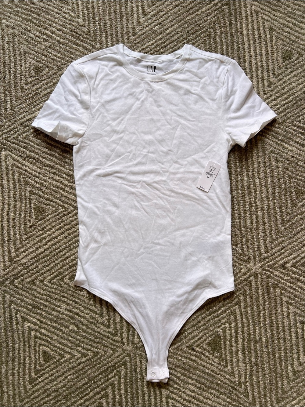GAP White Short-Sleeve Bodysuit
